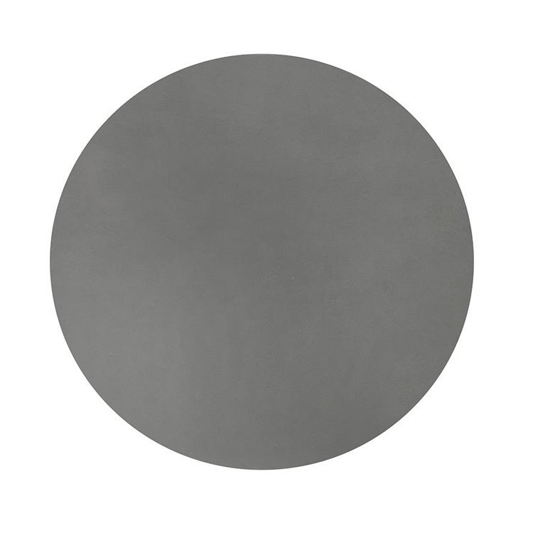 Studio Leather Round Placemat Charcoal
