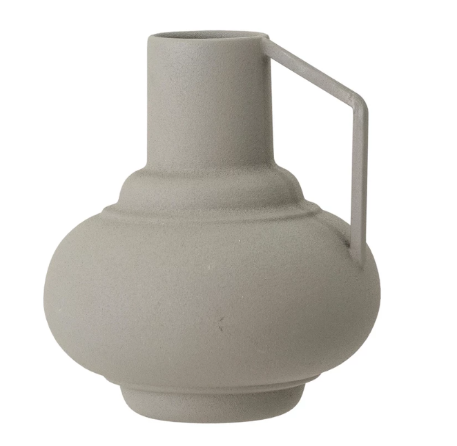 Textured Metal Vase W/ Handle