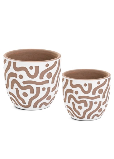 Ziggy Plantr Lg Cement Tan-White
