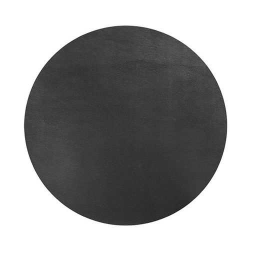 Studio Leather Round Placemat Black
