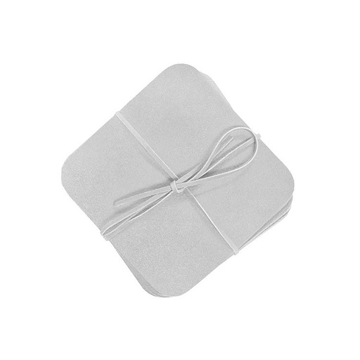 Studio Leather Coaster Set Of 6 Silver
