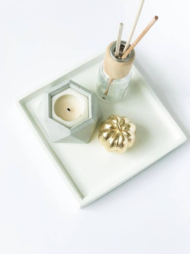 Concrete Square Tray | Grey
