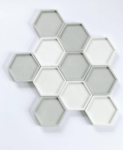 Concrete Hexagonal Tray | Grey